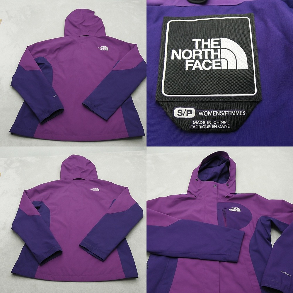 North Face Jacket‎ Women Small Purple Waterproof Hood Full Zip 3in1 Shell READ
